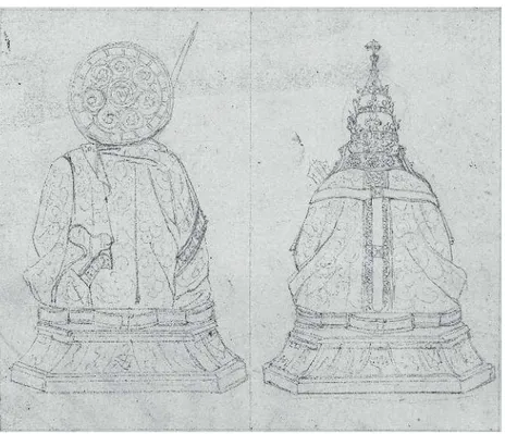 Fig. 17.9 The reliquary busts of Peter and Paul from behind (Drawing collection of Séroux d ’ Agincourt, Bibliotheca Apostolica Vaticana, Vat