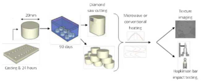 FIGURE  1.    Concrete  sample  preparation  and  testing  protocols. 