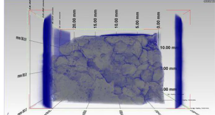 FIGURE  3.    SEM  photomicrograph  exemplifying  the  formation  of  primary  and  secondary  fracture  networks  (grey: aggregate particles; white: cement paste) 