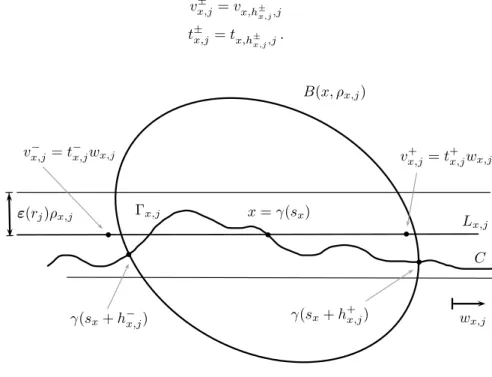 Figure 4. Notation of the proof of differentiability.