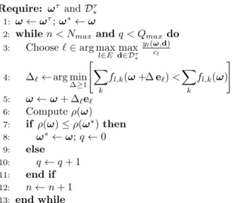 Figure 4: Greedy heuristic for robust weight optimization.