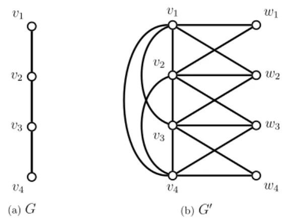 Figure 4: Example for the reduction of Theorem 4.