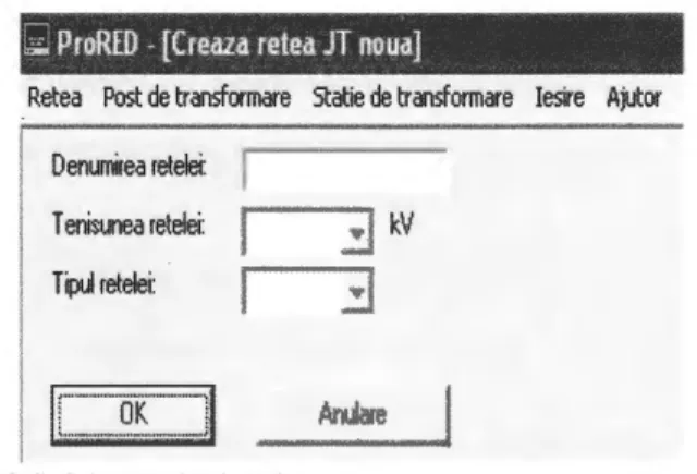 Fig.  3.  Etapa  de  definire  a tronsoanelor  de  linie  9i a  nodurilor  din  retea 