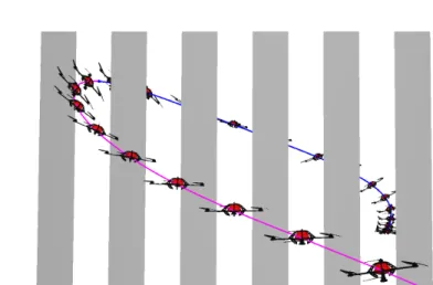 Fig. 1 Solution to the slot problem obtained with a basic RRT algorithm using the proposed local planner as a steering method.