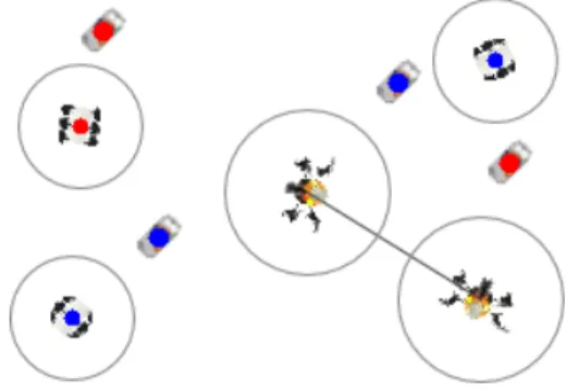 Figure 1: A highway scenario composed of vehicles, road-side units, and central servers