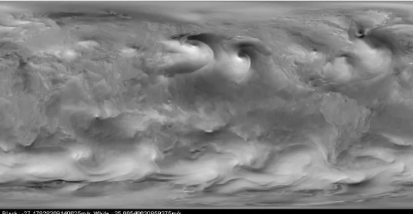 Fig. 2. A typical wind field (world coverage)