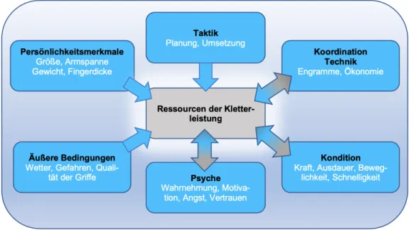 Abbildung 1. Ressourcen der Kletterleistung nach M. Hoffmann (Hoffmann, 2011) 