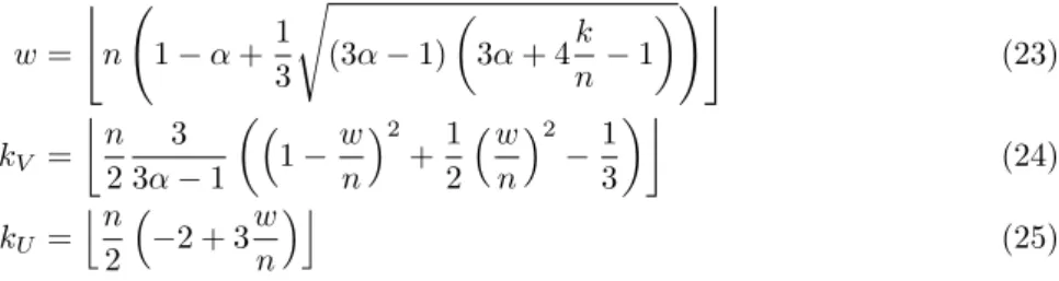 Fig. 8. Areas of relative signature distances with rejection sampling when q = 3