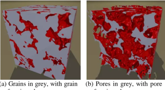 Figure  6  illustrates a sub-volume of the rock sample  modeled with SPH. 