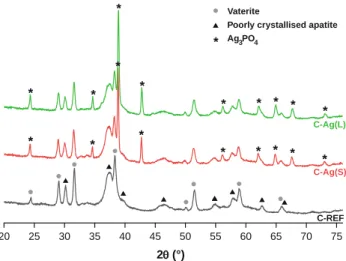 Fig. 4 Evolution of the quantity of apatite formed (as determined by FTIR spectroscopy) within the three types of cement (1 g of cement) during setting