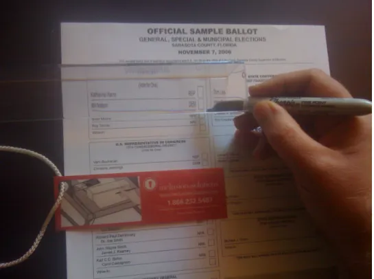 Figure 4: An example of inexpensive pocket magnifier already proposed for polling places.