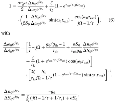 Fig. 5. Simulated signal in the dynamical model for two different r 3 and τ ext . Compare with Fig