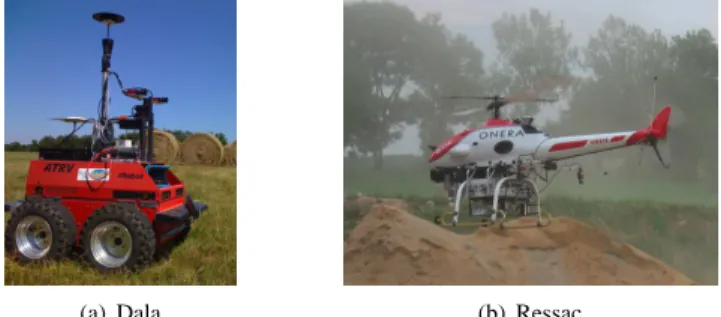 Fig. 5. Ground and aerial robots used for the experimental validation.