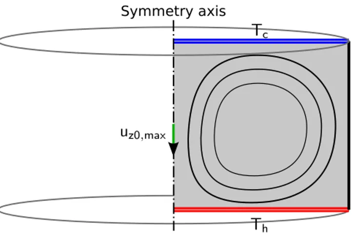 Figure 12: Simulated system for the Rayleigh Benard convection