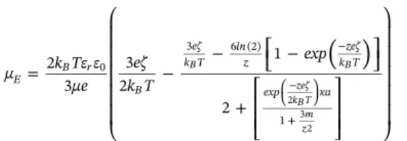 Table 1 summarises the parameters considered in this study. The surfactant used to stabilize the latex is a carboxylic acid with a  dis-sociation constant K a equal to 10 −5 .