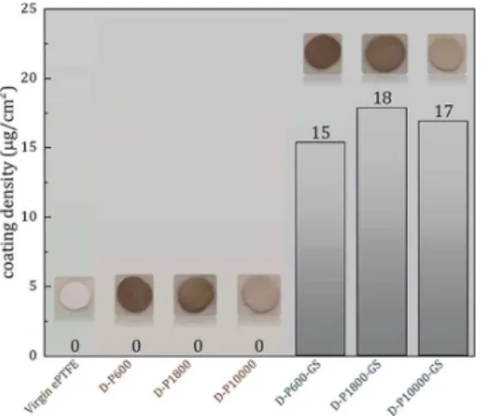 Figure 2. SEM micrographs showing the surface and cross section (inset images) of the virgin and coated samples.
