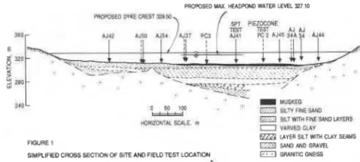 FIGURE 1  LAYER  SILT WITH  CUY SElMS 