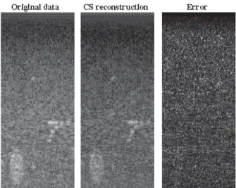 Figure  5.  Random  post-beamforming  RF  sampling  mask.  The  white  pixels correspond to the measured samples locations