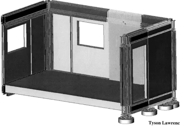 Figure 3.14  Post and Beam Chassis Building  With Panels.