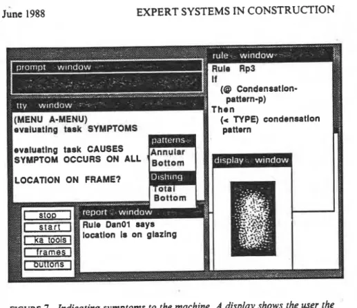 FIGURE  7.  Indicating symptoms to the machine. A display shows the user the  '  type of symptom associated with  an  item list on the menu