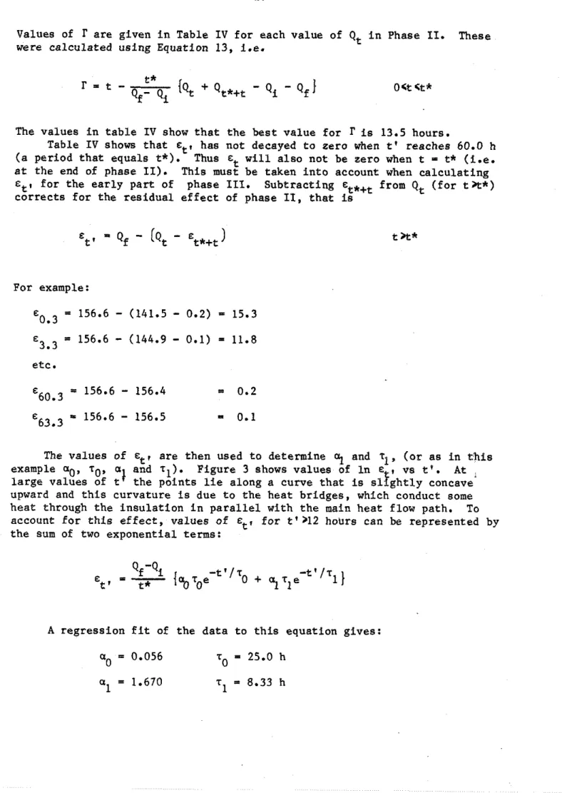 Table  I V   shows  t h a t   st,  has  n o t   decayed  t o   z e r o   when  t '   r e a c h e s   60.0  h   ( a   p e r i o d   t h a t   e q u a l s   t * ) 