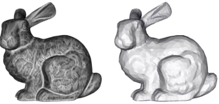 Fig. 4. Comparison between 2 approaches for vertices placement. Left: