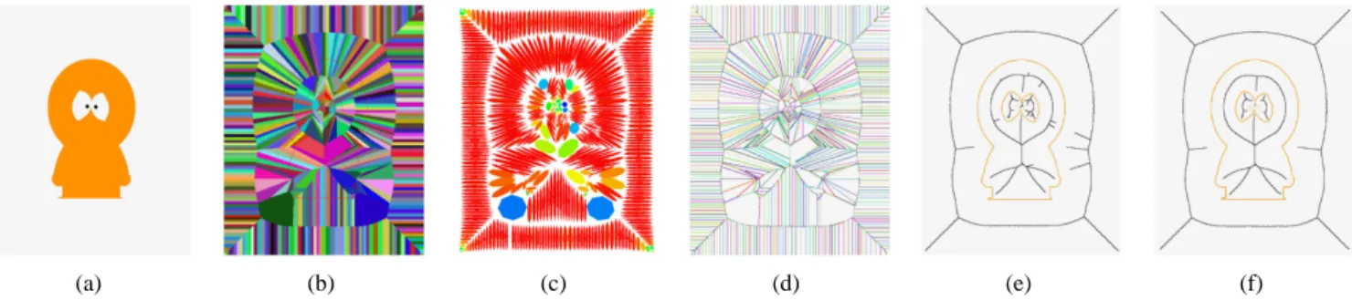 Fig. 4 The original model (a) is processed by our Constrained Centroidal Voronoi Diagram approach (b)