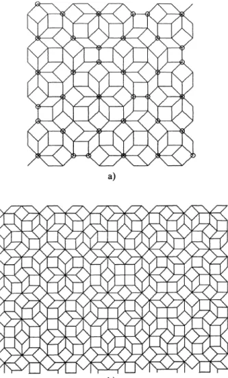 Fig.  7.  -  (a)  The  labyrinth  as  obtained  by  the method of section 3.  (b)  An  octogonal-like  quasiperiodic tiling  generated by  means  of the random  procedure  described in  section 6.