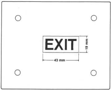 Figure  2  The exit sign panels used in the experiment. The region outside  the  19 x  43 mm  boundary was  not seen by  subjects