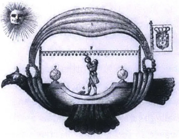 Figure 2.  (a)  Illustration  of the Flying  Gondola by Bartolomeu  Loureneo  de Gusmdo  1708