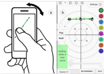 Figure 3: OpenMusic visual  program receiving a trajectory  from the application, generating  ten new trajectories created by  rotations the original one and  transmitting them back to  Trajectoires