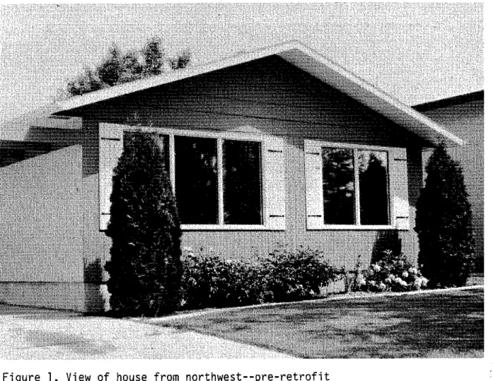 Figure 2.  View of house  from northeast--pre-retrof it 