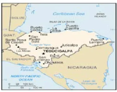 Figure 2.1 Map of Honduras  