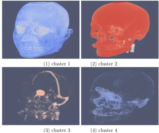 Figure 21: Résultat de la segmentation pour chaque cluster en vue 3D.