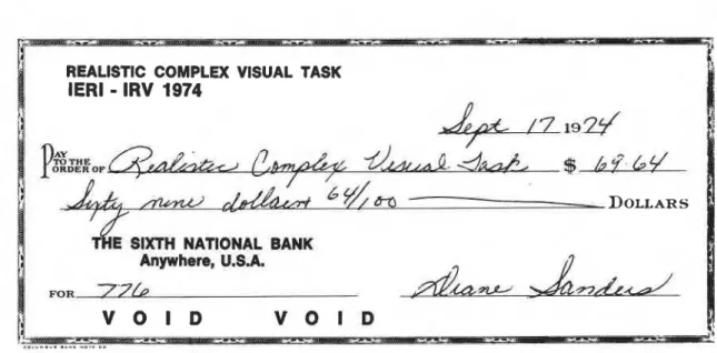 Figure  I-Reproduction  of  a  sample check. 