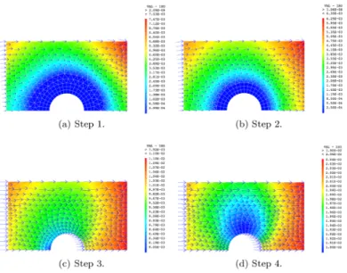 Figure 12: Sliding at each global time step of the converged solution (mm).