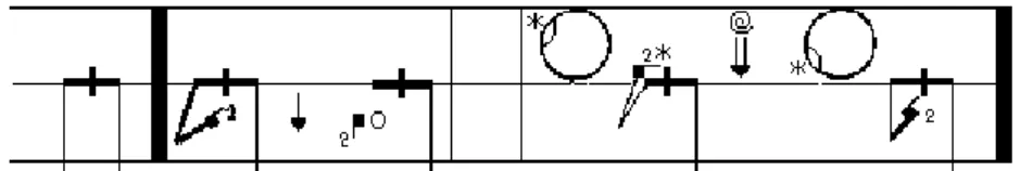 Figure 1. Example of SignWriting notation (1974). 