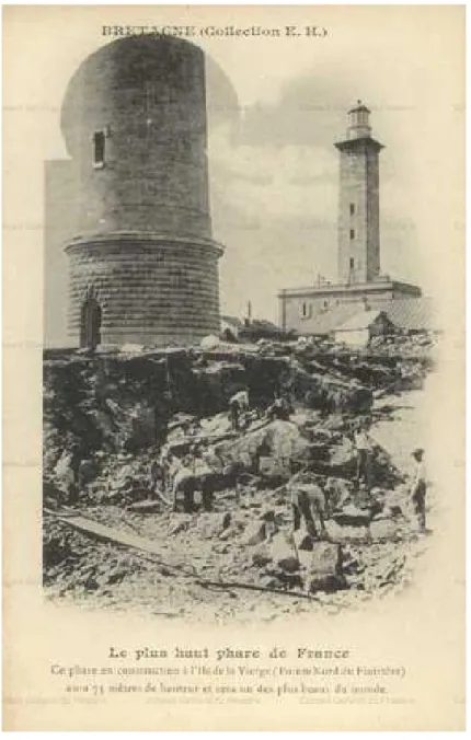 Figure 6 - Extraction of granite at the foot of the Ile Vierge lighthouse [A8] 