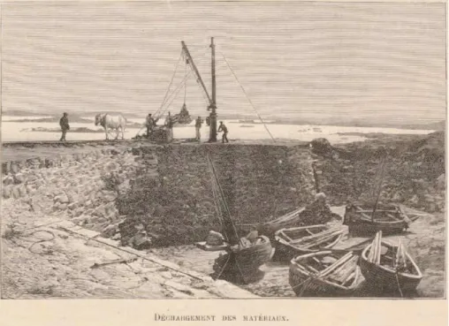 Figure 8 - Construction of the Ile Vierge lighthouse [4] 