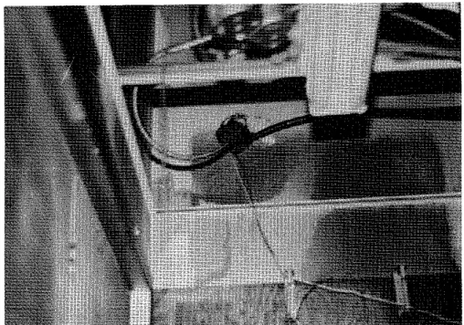 Fig.  9  (Below) Poke-through  hole in the South exit  fire separation leading from 