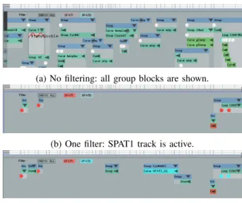 Figure 5: Time-coherent message circles display This feature also harnesses the visualisation principle of explicit linking [13]