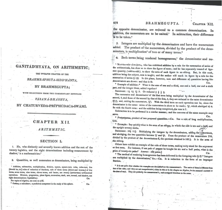 Figure 5: The BSS and PBSS in Colebrooke’s translation