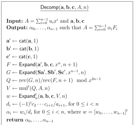 Fig. 3. Algorithm solving Problem Decomp n
