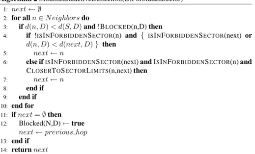 Table 1: Route length with deflection routing for different values of the k-neighborhood k (in hops) Route length