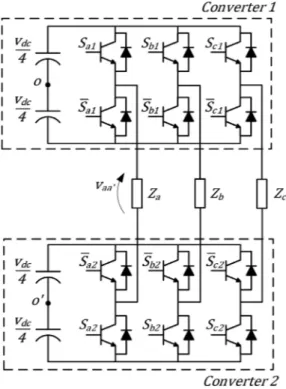 Fig. 4. n-level ﬂ ying capacitor converter (one phase shown).