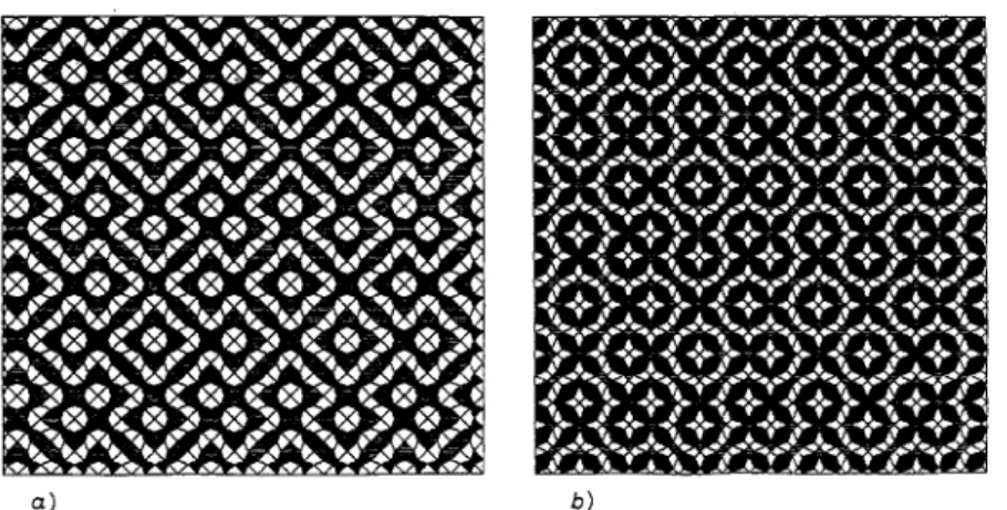 Fig.  1.  -  The  labyrinth  for  different  values  of  a.  a)  a  =  1  +  .\/2,  b )   a  &lt;  1  (here,  a  =  .\/2  -  1)