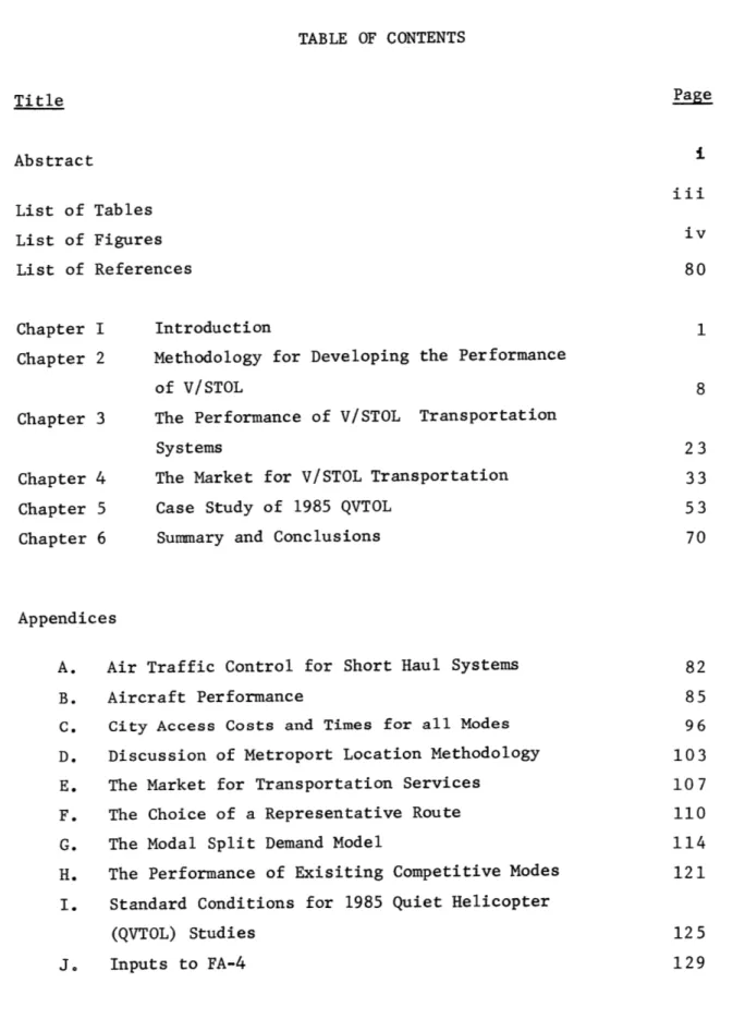 TABLE  OF  CONTENTS Title Abstract List  of Tables List  of  Figures List  of  References Chapter  I Chapter  2 Chapter  3 Chapter 4 Chapter  5 Chapter  6 Introduction