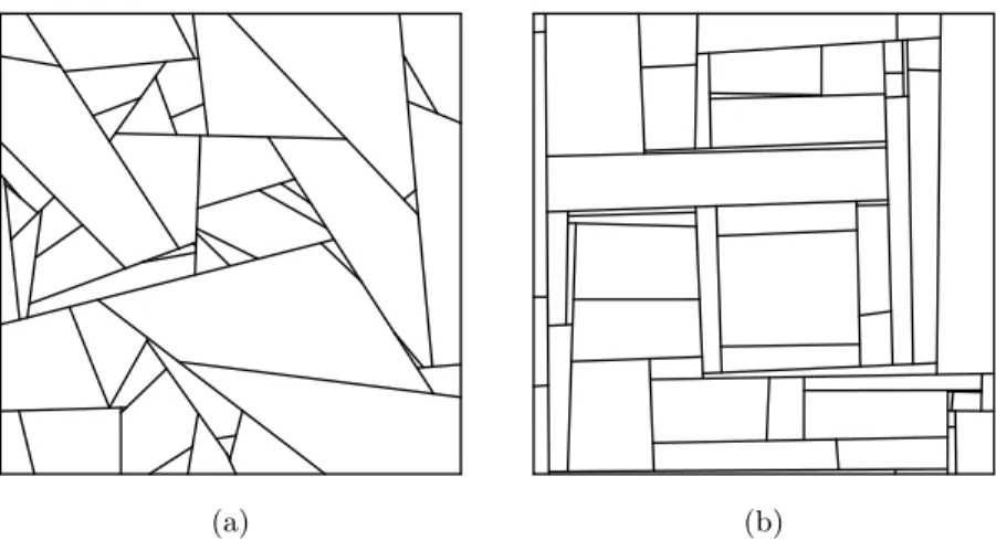 Figure 7: Simulation of: (a) CRTT model (3); (b) Gibbs model with angle statistic (7).