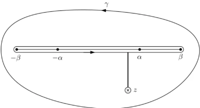 Figure 6. The contour γ and its deformation.