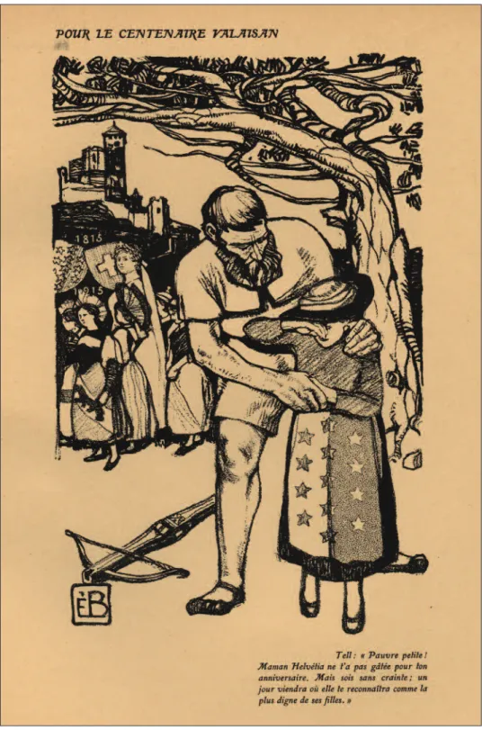 Fig. 5. illustration d’Edmond Bille parue dans l’ouvrage Au pays de Tell en 1915.